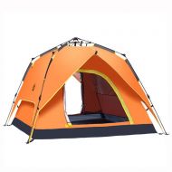 Outing Udstyr,Outdoor Camping Tent Spinning Automatic Rainproof Sun Protection Durable Large Tents Double Layer Double,Orange, Kejing Miao,