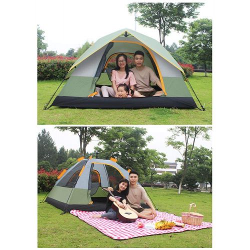  Outing Udstyr,Double Layer Outdoor Camping Automatic Tent Hydraulic Dome Tents Family Rainproof Sun Tent Breathable, Kejing Miao