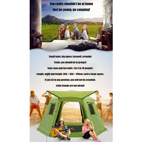  Outing Udstyr, Automatic Pop-Up Tent - Portable Team Sunscreen Camping Tents Dome Tent Many People, Kejing Miao