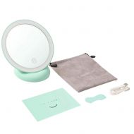 Kekailu Makeup Mirror 360 Rotation LED Cosmetic Compact Desk Reading Lamp Night Light - Green