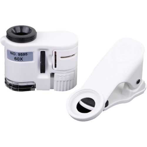  [아마존베스트]Keklle 60x LED Cell Phone Clip On Microscope, Magnifier, Fits All Phones and Tablets, by Tonic Innovation