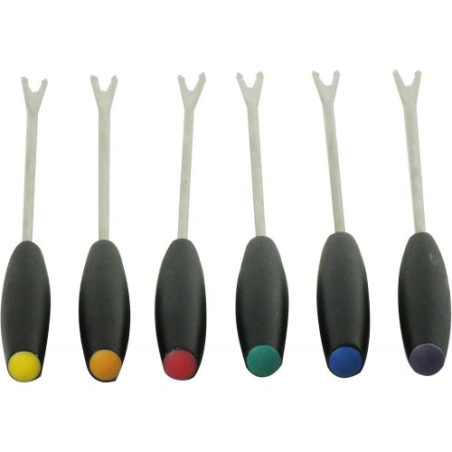  Kela Keck & Lang GmbH 61203 Drehbares Fonduekarussell-Set, Fleischfondue, 22-teilig, Fuer 6 Personen, Emaille, Lugano, Schwarz