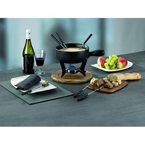  Kela kela Kasefondue-Set Country Keramik schwarz 21cm 22cmØ, 22x22x21 cm