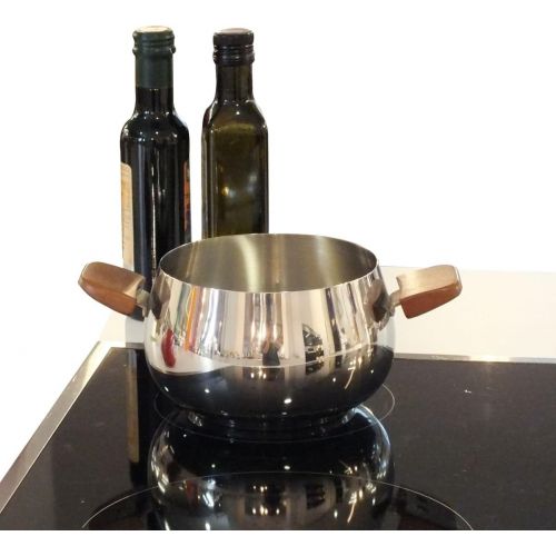  Kela 466406 Fondue-Set, Fleischfondue, 11-teilig, Fuer 6 Personen, Edelstahl/ Akazienholz, 1 l, Armata