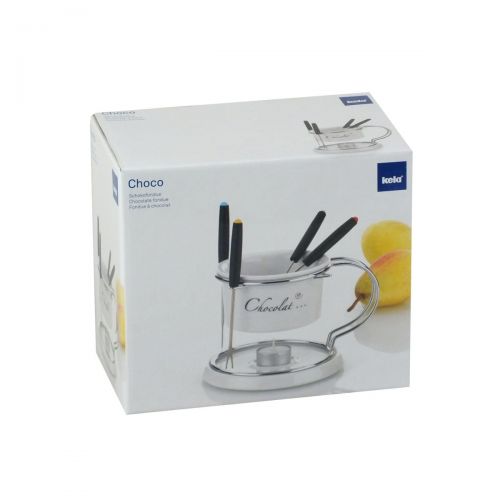  Kela 66388 Schokoladenfondue-Set, 7-tlg., Keramik, 4 Personen, 400 ml, Choco