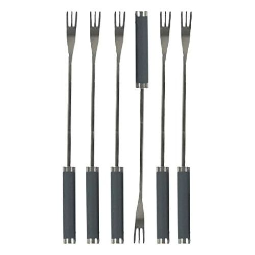  Kela 16564 Kasefondue-Set, 10-teilig, Keramisch beschichtet, Aluguss, Induktionsgeeignet, 1 L Lancy, grau