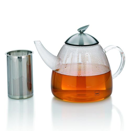  Kela 16940 Teekanne aus Glas mit Edelstahl-Siebeinsatz, 1,3 l, Aurora