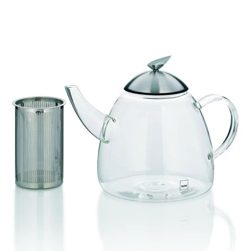  Kela 16940 Teekanne aus Glas mit Edelstahl-Siebeinsatz, 1,3 l, Aurora
