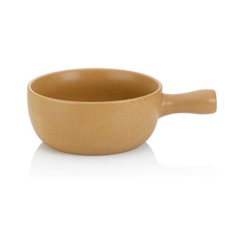  Kela 366573 Kasefondue-Pfanne, Feuerfeste Keramik, 22 cm Durchmesser, 2 L, Davos, Beige