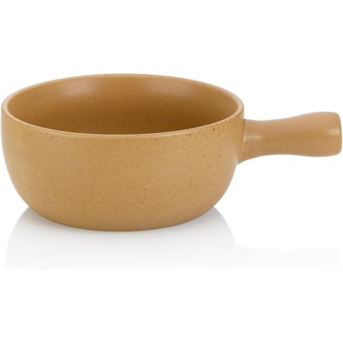  Kela 366573 Kasefondue-Pfanne, Feuerfeste Keramik, 22 cm Durchmesser, 2 L, Davos, Beige