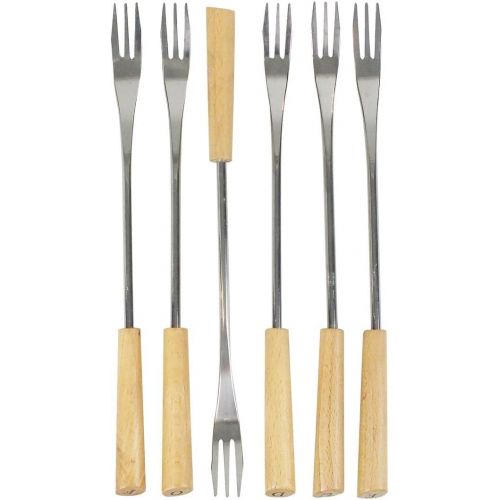  Kela 361306 Kasefondue-Set, Natuerliches Design, 10-teilig, Feuerfeste Keramik, Kasefondue-Set Natura, 1 L