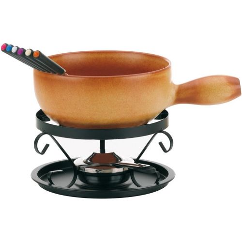  Kela 361305 Kasefondue-Set Tessin, 10-teilig, Ø 22 cm, Keramik, beige