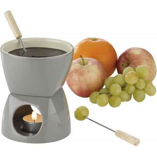  Kela Schokoladenfondue-Set, Leonia, 4-tlg., Keramik, 2 Personen, 400 ml, 12421