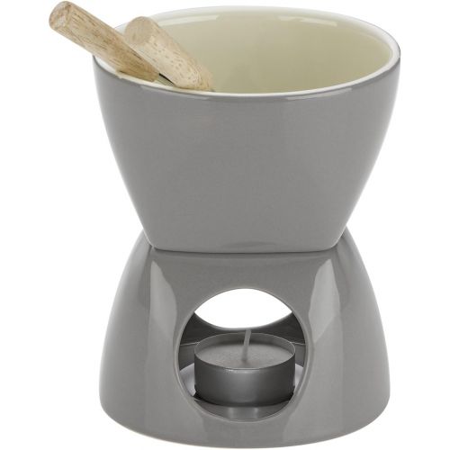  Kela Schokoladenfondue-Set, Leonia, 4-tlg., Keramik, 2 Personen, 400 ml, 12421