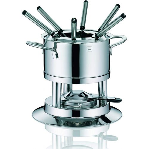  Kela 10968 Fondue-Set, Fleischfondue, 10-teilig, Fuer 6 Personen, Edelstahl, 1,7 l, Cailin