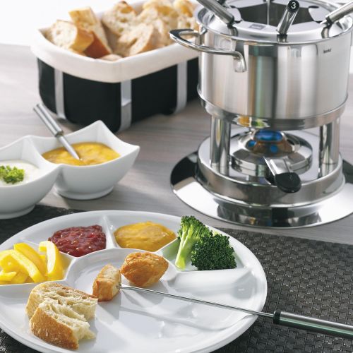  Kela 10968 Fondue-Set, Fleischfondue, 10-teilig, Fuer 6 Personen, Edelstahl, 1,7 l, Cailin