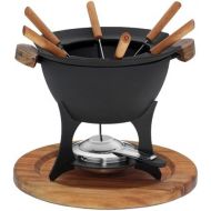 [아마존베스트]kela Fondue-Set Country Gusseisen schwarz 21,5cm 27cmØ, 27x27x21,5 cm