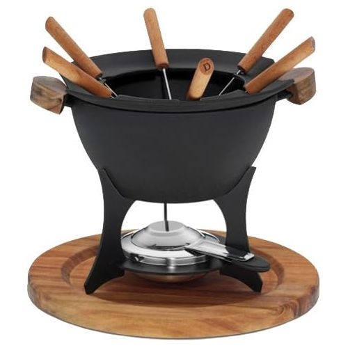  kela Fondue-Set Country Gusseisen schwarz 21,5cm 27cmØ, 27x27x21,5 cm