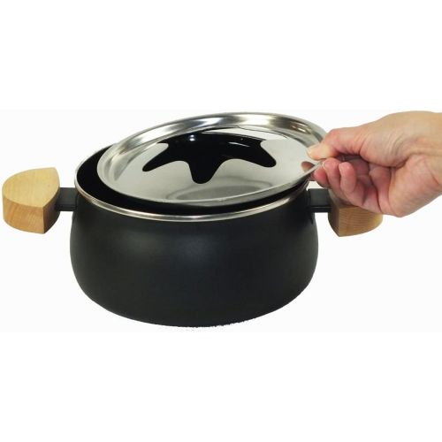  Kela 61201 Drehbares Fonduekarussell-Set, Fleischfondue, 23-teilig, Fuer 6 Personen, 2,0 l, Natura