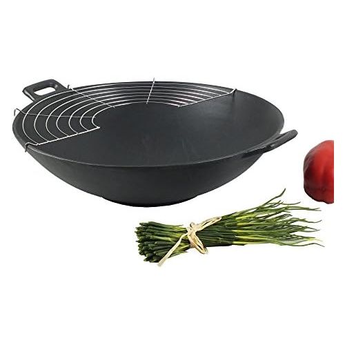  Kela 77943 Wok-Set mit Deckel, Induktionsgeeigent, 36 cm Durchmesser, Wok-Set Asia