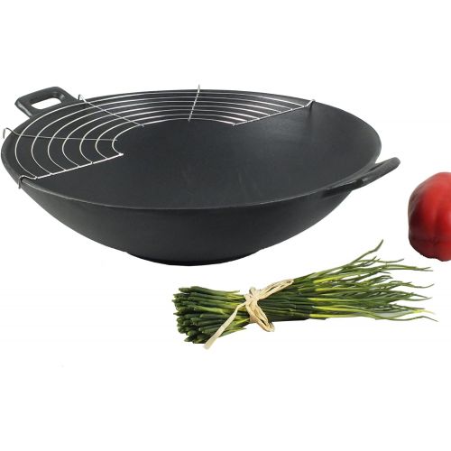  Kela 77943 Wok-Set mit Deckel, Induktionsgeeigent, 36 cm Durchmesser, Wok-Set Asia