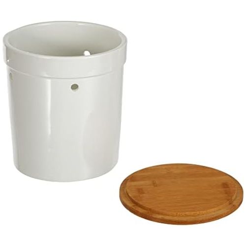  [아마존베스트]Kela Salena Potato Pot Ceramic White 23.0 cm Diameter 20.0 cm