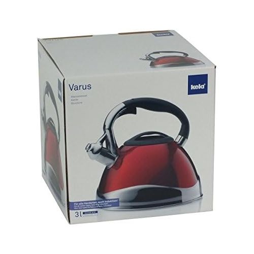  [아마존베스트]Kela Varus Kettle with Whistle, Suitable for Induction Cookers 3.0L Stainless Steel