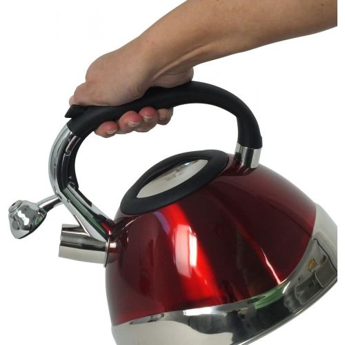  [아마존베스트]Kela Varus Kettle with Whistle, Suitable for Induction Cookers 3.0L Stainless Steel