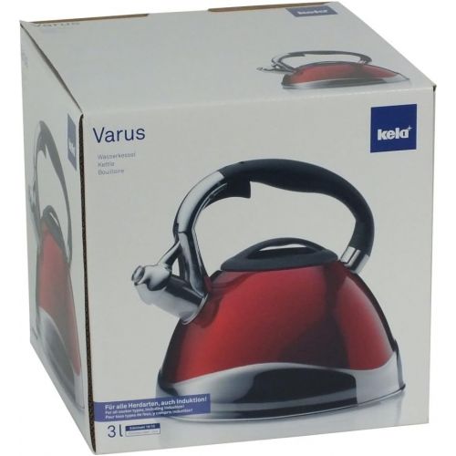  [아마존베스트]Kela Varus Kettle with Whistle, Suitable for Induction Cookers 3.0L Stainless Steel