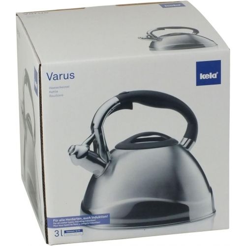  [아마존베스트]Kela 11655 kettle with whistle, suitable for induction, 3 L, stainless steel, Varus