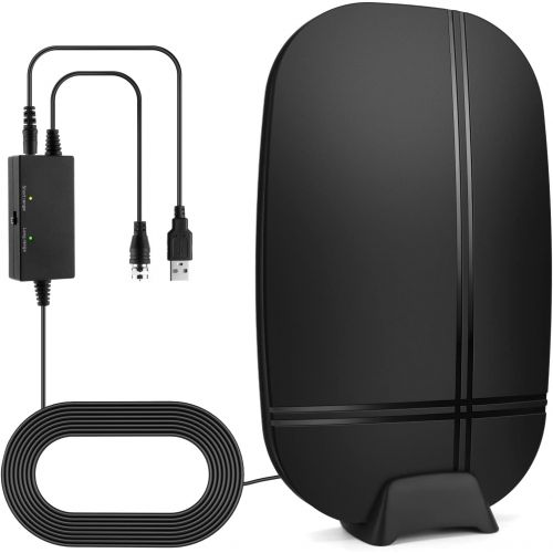  KelejakaMT 2022 Latest Amplified Digital TV Antenna, Indoor/Outdoor Antenna for All Old Smart HDTVs-Supports 4K 1080P All TV HD Local Channels 400 Mile Range 360° Reception/35FT Coaxial Cable