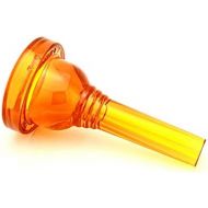 Kelly Mouthpieces KELLY-6-1/2AL - Small-shank Trombone/Baritone Lexan-Mouthpiece - Crystal-Orange