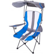 SwimWays Kelsyus Original Foldable Canopy Chair for Camping, Tailgates, and Outdoor Events, Grey/Blue , 37L x 24W x 58H