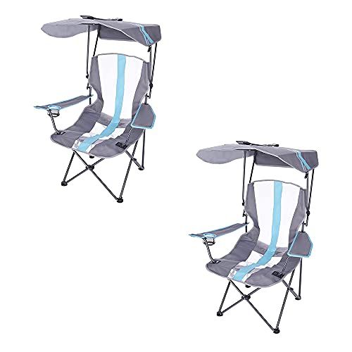  Kelsyus Premium Portable Camping Folding Lawn Chair with Canopy, Blue