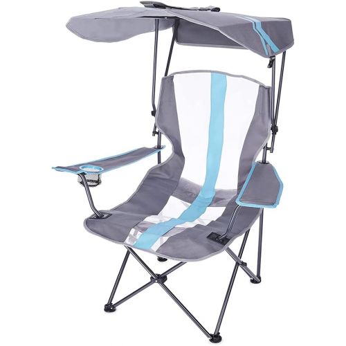  Kelsyus Premium Portable Camping Folding Lawn Chair with Canopy, Blue