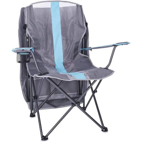  Kelsyus Premium Portable Camping Folding Lawn Chair with Canopy, Blue