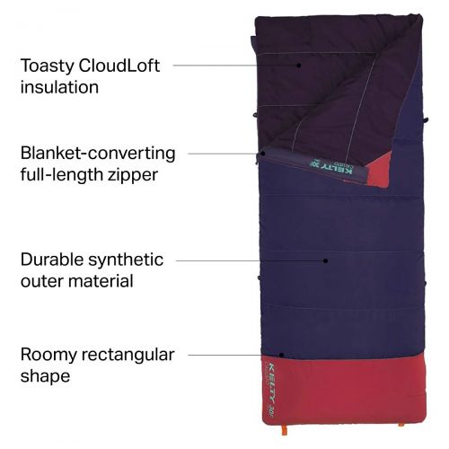  Kelty Callisto 30 Sleeping Bag: 30F Synthetic - Kids