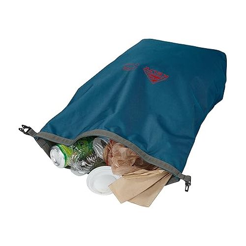  Kelty Litter G’tter Reusable Heavy Duty Garbage Bag and Carry Sack for Firewood, Cans, and Campsite Trash - Puncture + Water Resistant Fabric, Roll Top, 30L Capacity (Deep Teal)