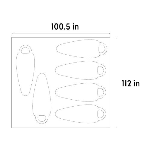  Kelty 6 Person Freestanding Rumpus Tent Footprint for Camping, Car Camping, Festivals and Family