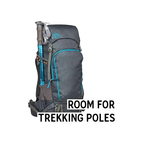  Kelty Asher Day Hiking Pack, 18-85 Liter Capacity, Hiking, Backpacking, Travel Pack, Internal Frame 2023 Model (55L Winter Moss)