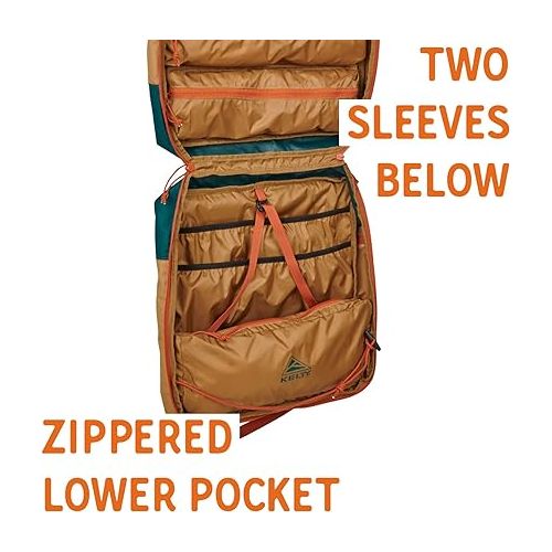  Kelty Camp Galley - Camp Kitchen Organization Kit, Pockets, Compartments for Outdoor Cooking Essentials, Plastic, DULL GOLD/DEEP TEAL