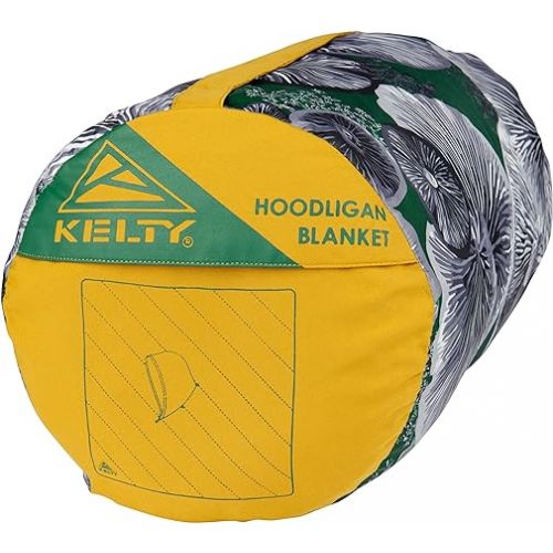  Kelty Hoodligan Blanket - Poncho Wearable Camping and Casual Insulated Blanket with Optional Hood, Olive Oil