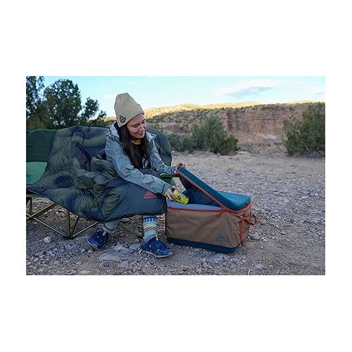  Kelty Folding Cooler - Collapsible, Portable Cooler with Integrated Cup Holders, Heavy Duty Handles, Removable Lining
