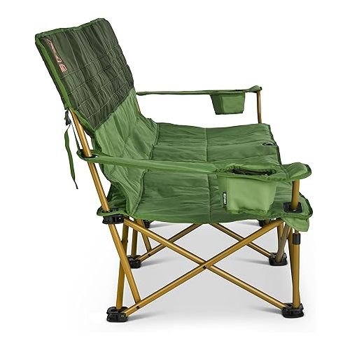  Kelty Lowdown Couch - 3 Person Capacity Camping Chair, Extra Large and Sturdy Bench for Campsites, Soccer Games, and Backyard Parties, 2023 (Dill)