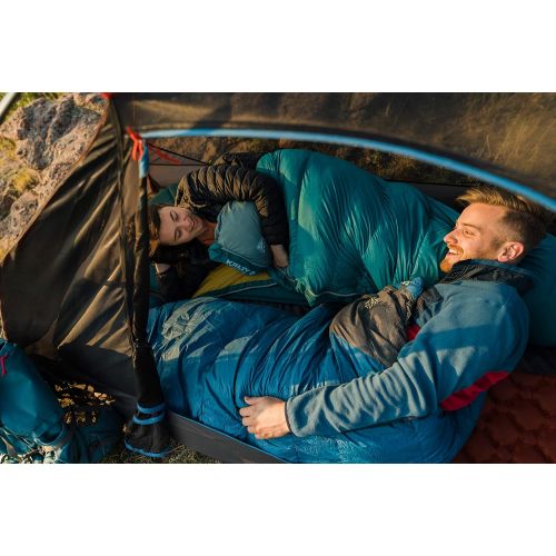  Kelty Cosmic 20 Degree 550 Down Fill Sleeping Bag for 3 Season Camping, Premium Thermal Efficiency, Soft to Touch, Large Footbox, Compression Stuff Sack