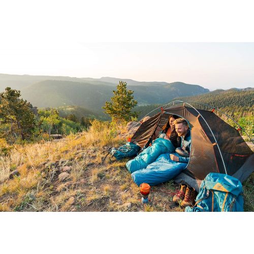  Kelty Cosmic 20 Degree 550 Down Fill Sleeping Bag for 3 Season Camping, Premium Thermal Efficiency, Soft to Touch, Large Footbox, Compression Stuff Sack