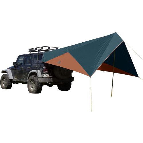  Kelty Waypoint Tarp, Reflecting Pond/Gingerbread, Semi Universal Vehicle Mounting System, Enhanced Protection from The Elements, Single Pole Design, Shark Mouth Carry Bag for Easy