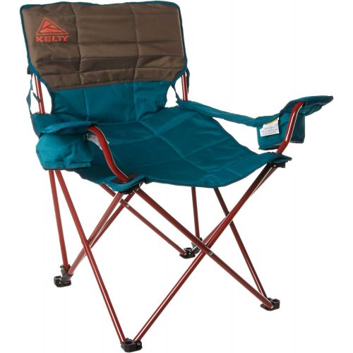  Kelty Deluxe Reclining Lounge Chair, Deep Lake/Fallen Rock ? Folding Camp Chair for Festivals, Camping and Beach Days - Updated 2019 Model