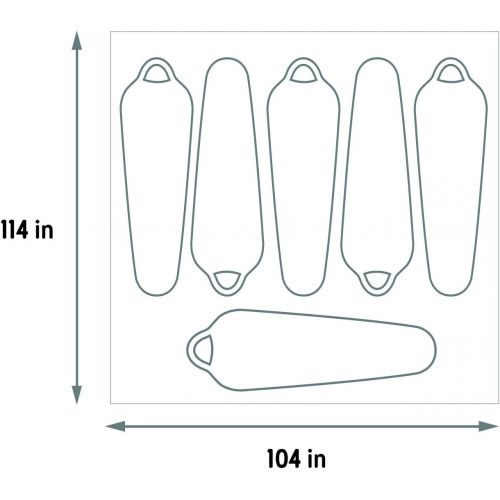  Kelty Wireless 6 Footprint, Lightweight, Water Resistant, Fitted Ground/Camping Tarp Footprint Wireless 6 Person Tent