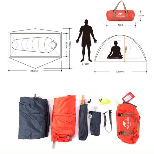  Kelty Naturehike 1 Person Tent 3 Seasons Camping Tent Ultralight Outdoor Tent Waterproof Tent